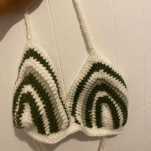 Crochet green bikini